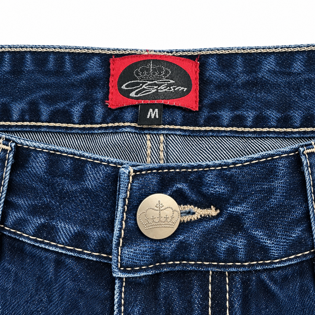Elysm embroidered denim