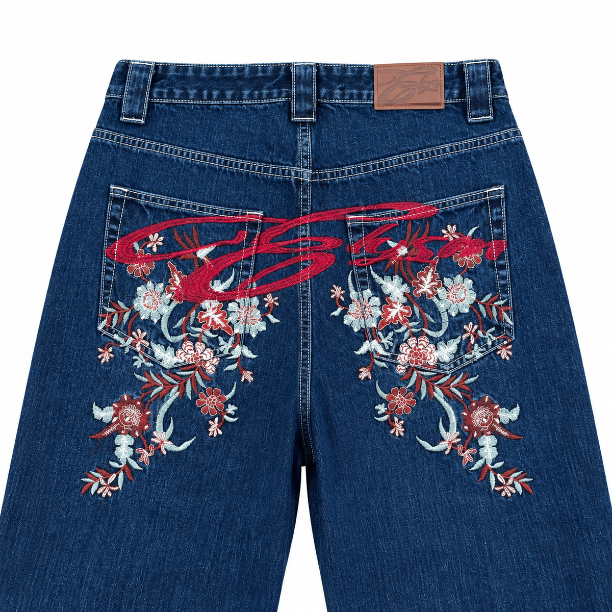 Elysm embroidered denim
