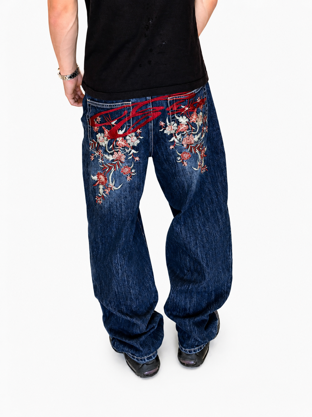 Elysm embroidered denim