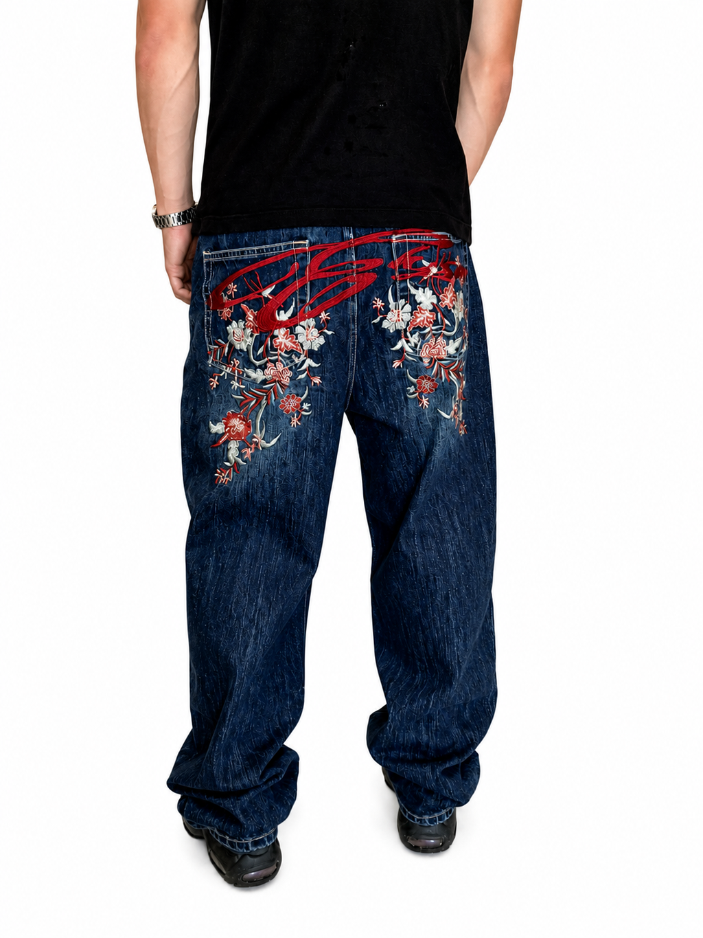 Elysm embroidered denim