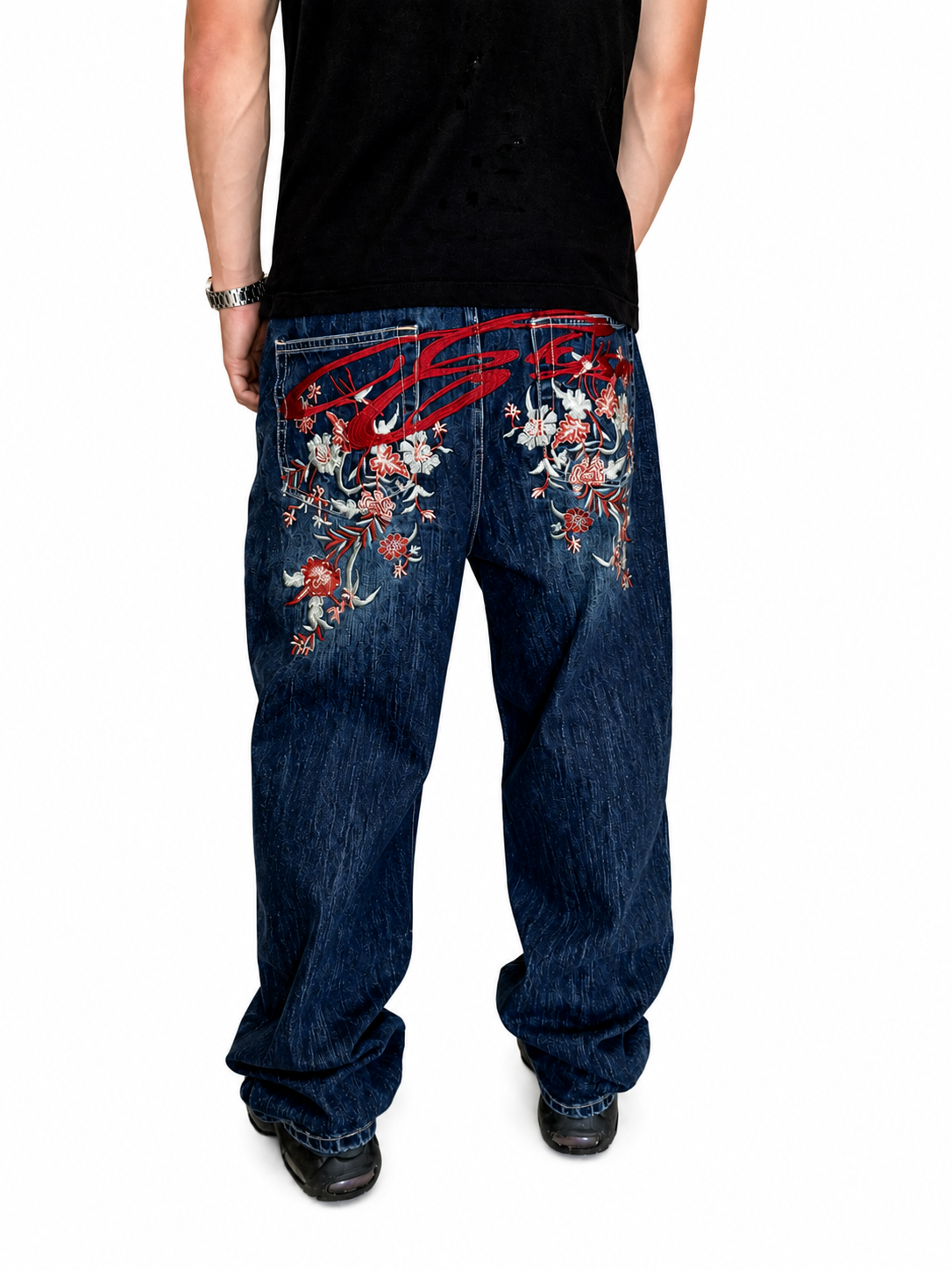Elysm embroidered denim
